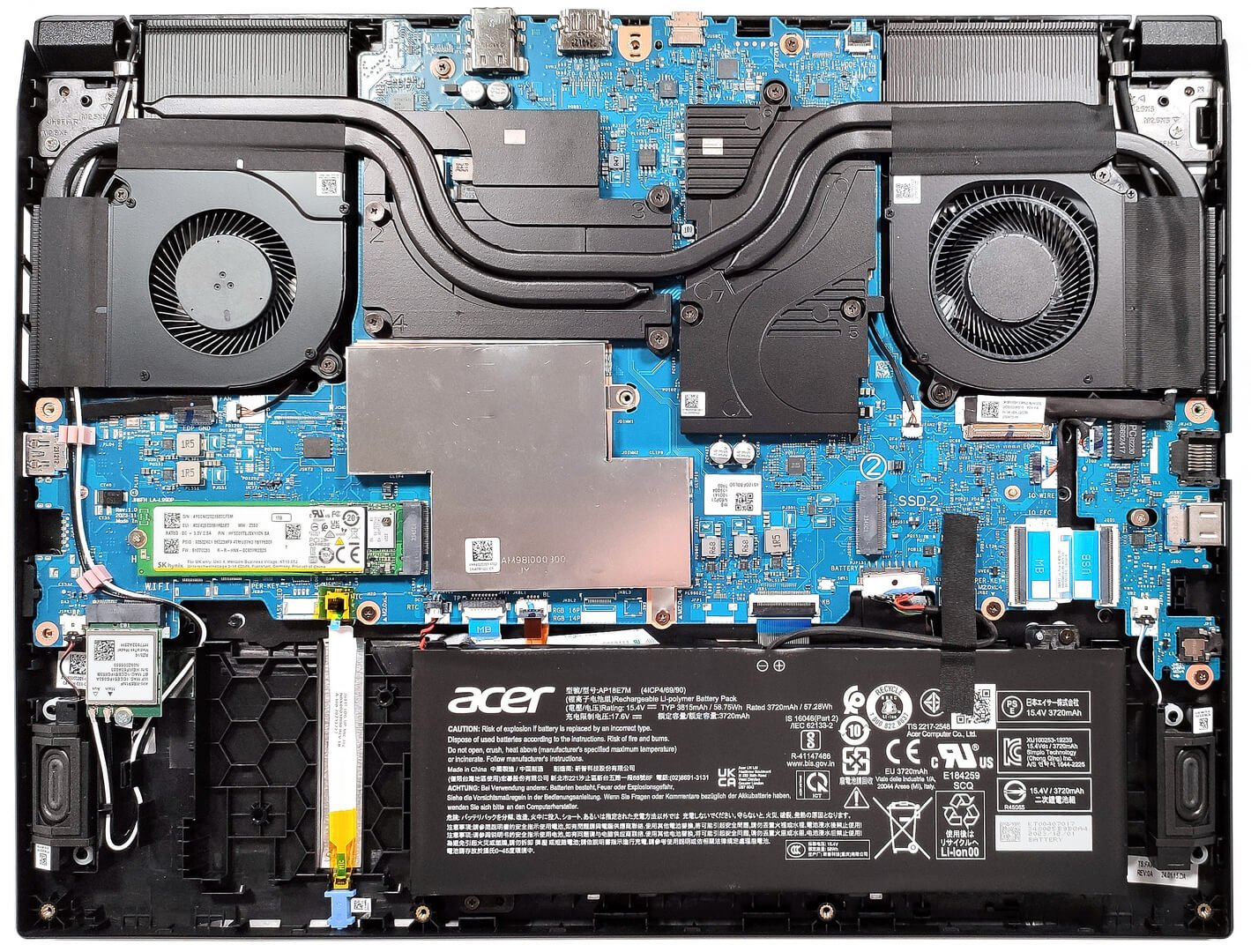 Internal Photo of Acer Nitro V 16 ANV16-71 ANV16-41 CPU Fan original F1 (ACER ANV16-41)